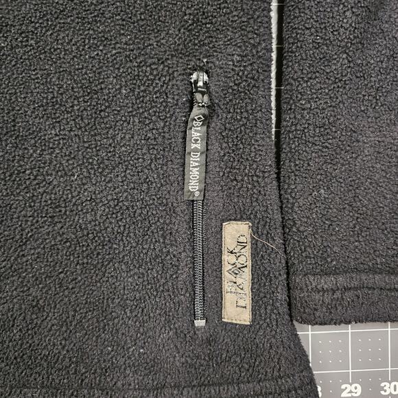 Black Diamond Fleece Jacket Mens Medium Black Malden Mills Climbing Hiking Work - Picture 3 of 14